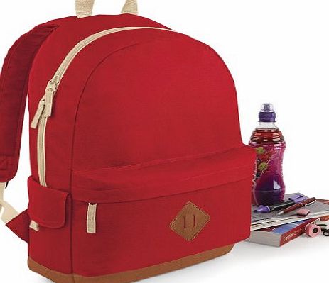 BagBase Heritage Backpack Unisex Classic Red ONE