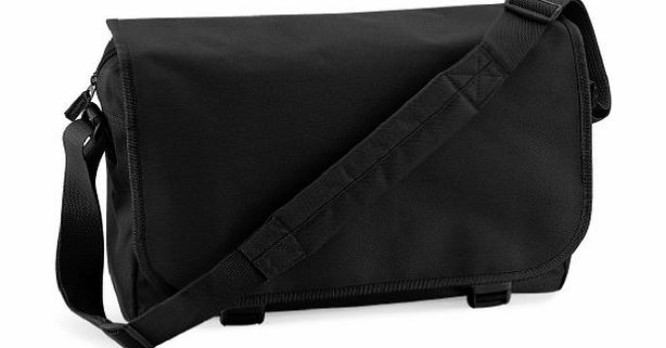 BagBase Padded Adjustable Shoulder Strap Messenger Bag Colour=Black Approx Dimensions=41 x 31 x 12cm