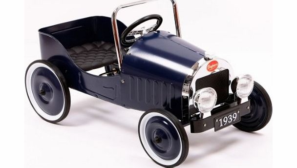 Baghera 80 x 50cm Childrens Classic Metal Pedal Car (Blue)