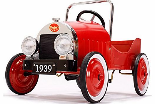 Baghera 80 x 50cm Childrens Classic Metal Pedal Car (Red)
