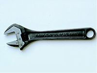 8069 Black Adjustable Wrench 4In