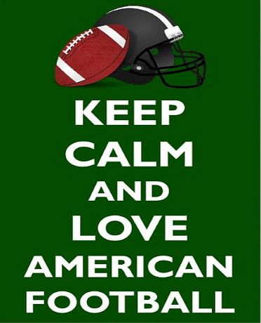 Baked Bean Store Keep Calm and Love American Football - Novelty Jumbo Fridge Magnet Gift/Souvenir/Present