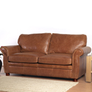 Baker and Lloyd Winchester tan leather sofa