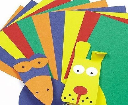 Baker Ross A4 Card Value Pack Kids Art amp; Craft Activities Collage - 5 Assorted Colours(220gsm) (Pack of 50)