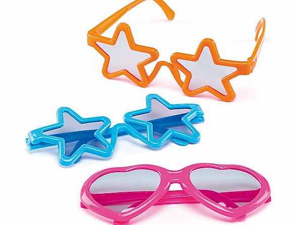 Baker Ross Funky Shades Novelty Glasses Party Bag Fillers Childrens Toys amp; Prizes - Pack of 4