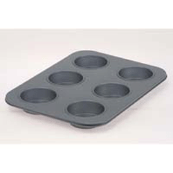 bakers Pride Large muffin pan non-stick 6 cup