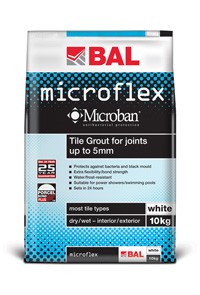 bal Microflex Wall Grout White 35KG