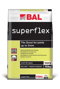 bal Superflex Wall Grout White 10KG