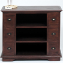 Bali Mahogany TV unit with 6 drawers furniture