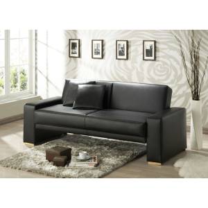 bali Sofa Bed in Brown Faux Leather