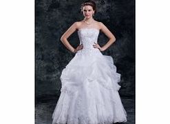 Ball Gown Fan Collar Strapless Backless Beaded
