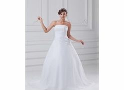 Ball Gown Strapless Backless Pleat Sweep Train