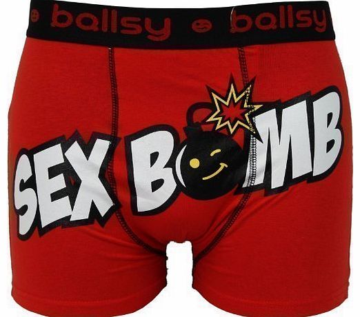 Mens Ballsy Sex Bomb Boxer Shorts Boxers Funny Rude