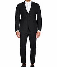 BALMAIN Black wool blend two-piece suit