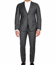 BALMAIN Dark grey wool two-piece tailored suit