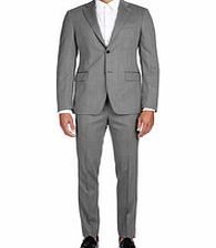 BALMAIN Light grey wool two-piece suit