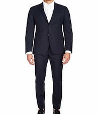 BALMAIN Navy wool pinstripe two-piece suit