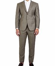 BALMAIN Two-piece light grey stripe wool suit