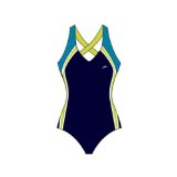Speedo Endurance Plus Element Cross Back Womens Swimming Costume (Blue/Green 40`)
