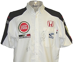 2003 Japanese GP Team Shirt Signed by Button and Sato