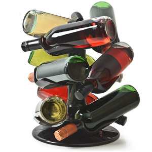 bar@drinkstuff Rotatable 9 Bottle Wine Rack
