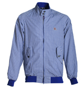 Royal Blue and White Gingham Check Jacket