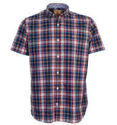 Royal Blue, Red and White Check Shirt