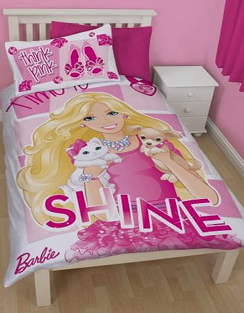 Barbie Shine Single Panel Duvet Cover and