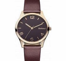 Barbour Ladies Afton Burgundy Leather Strap Watch