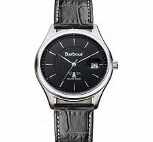 Barbour Mens Heaton Black Leather Strap Watch
