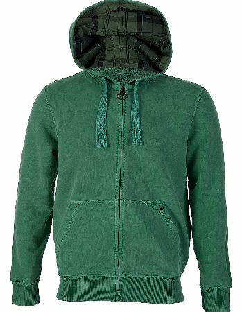 Barbour Mens Laundered Hoodie Green