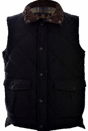 Barbour Waxed Feather Gilet Black