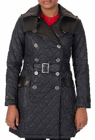 Barbour Womens Black Waxed Trench Coat