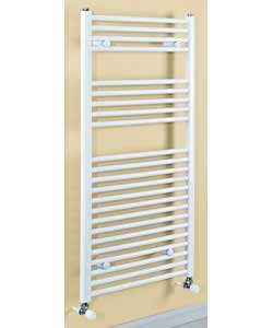Contemporary Large Heated Towel Rail - White