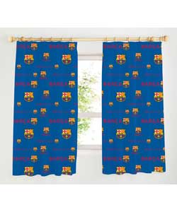 Barcelona Football Curtains 66 x 54in