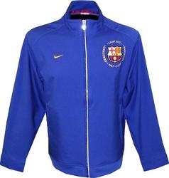 Official 07-08 Barcelona Lineup Jacket (Blue). Authentic Nike item available in sizes M L XL.