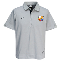 Barcelona Nike 07-08 Barcelona Polo shirt (Silver)