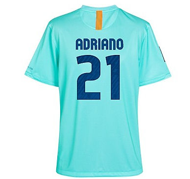 Nike 2010-11 Barcelona Nike Away Shirt (Adriano 21)