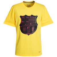 Barcelona Nike 2010-11 Barcelona Nike Core Cotton Tee (Yellow)