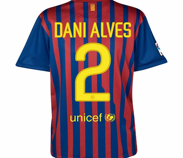Barcelona Nike 2011-12 Barcelona Nike Home Shirt (Dani Alves 2)