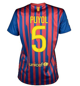 Barcelona Nike 2011-12 Barcelona Nike Womens Home Shirt (Puyol 5)