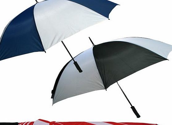 BARGAINS-GALORE 130CM GOLF UMBRELLA CANOPY WIND PROOF FISHING SPORTS STRONG COMPACT LIGHTWEIGHT (BLACK)