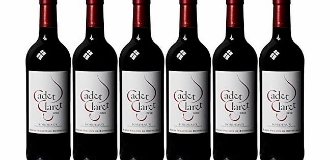 Baron Philippe de Rothschild  Cadet Claret Bordeaux French Red Wine (Case of 6)