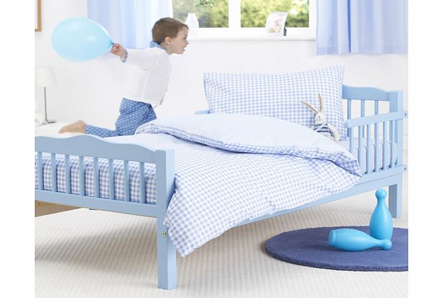 Baroo Blue Gingham Junior Bed Duvet and Pillowcase Set by Baroo