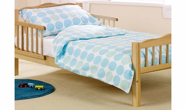 Blue Polka Dot Junior Bed Duvet and Pillowcase Set by Baroo