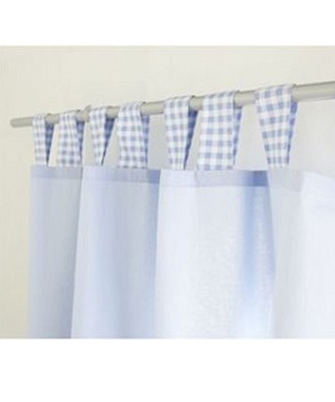Blue Tab Top Curtains