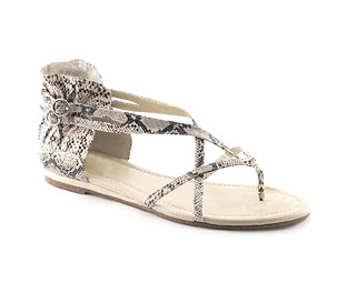 Barratts Cross Over Sandal With Snake Effect