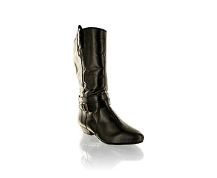 Barratts Fab Mid High Boot With Buckle Detail