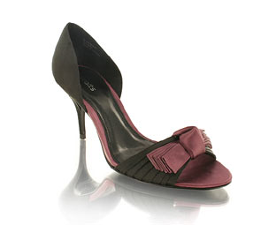 Barratts Fabulous Satin Two Part Sandal With Bow Trim Detail