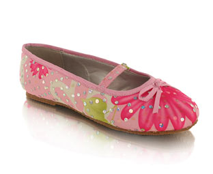 Barratts Funky Floral Print Pump with Sequin Detail